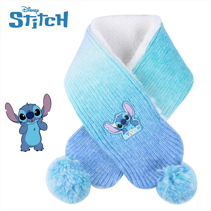 

Kawaii Disney Stitch Children's Scarf Winter Warm Plush Neck for Boys and Girls Cute Thickened Neck Cover Girl Gift