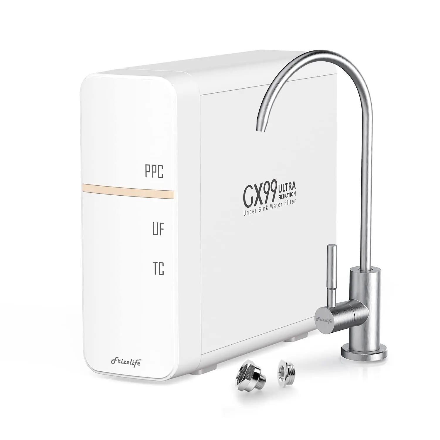 

0.01μm Ultra Filtration Under Sink Water Filter, Reduces 99.99% Lead & Chlorine, No Waste Water, No Power Needed