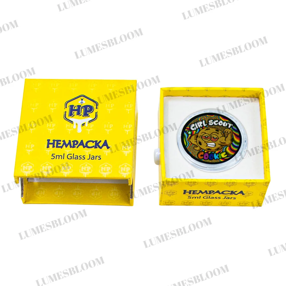 3ml Plastic Jar Laser Sticker Set Empty Storage Box Wax Blam Cream Oil Round Clear Container 30x15mm Customize Packaging Logo
