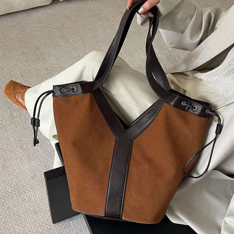 

Y-shaped Women Handbag Versatile Simple Large-capacity Texture Tote Bag New Large-capacity Shoulder Bag Storage Bag Underarm Bag