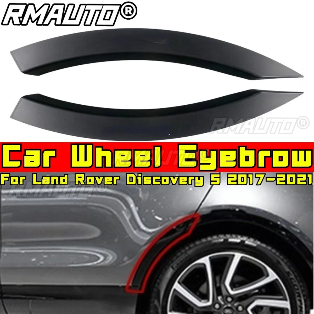 

For Land Rover Discovery 5 2017-2021 Styling Kits Car Wheel Eyebrow Trim Molding Exterior Fender Mudguard Flap Splash Arches