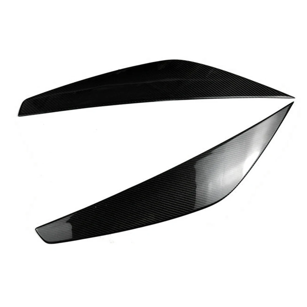 

For Ford Escape Kuga Maverick 2017-2020 Front Headlight Lamp Cover Strip Eyebrow Trim Sticker Real Carbon Fiber Accessories