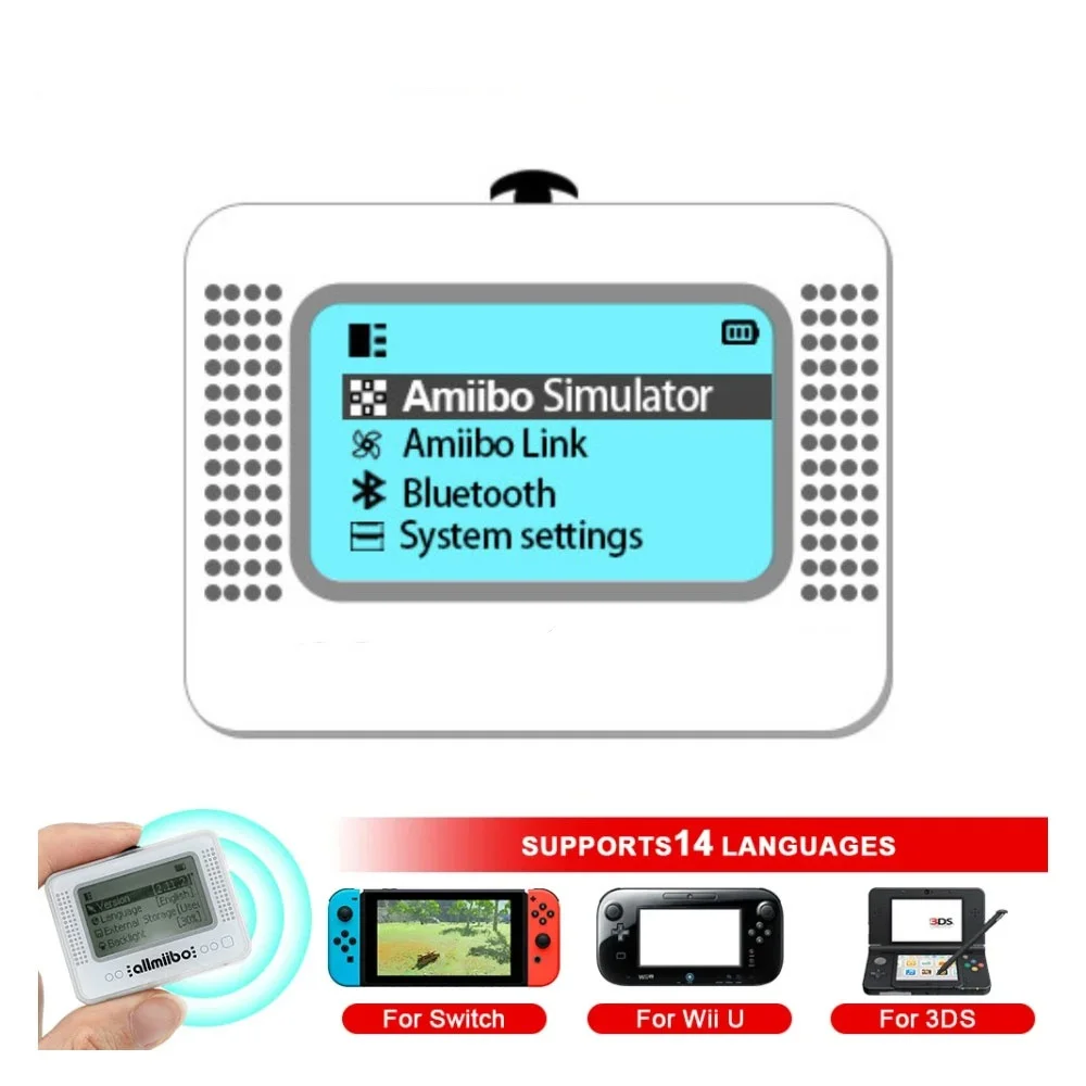 

Для Allmiibo заряжаемый интеллектуальный симулятор-эмулятор Bluetooth-совместимый универсальный писатель для Switch/Wiiu игровые аксессуары