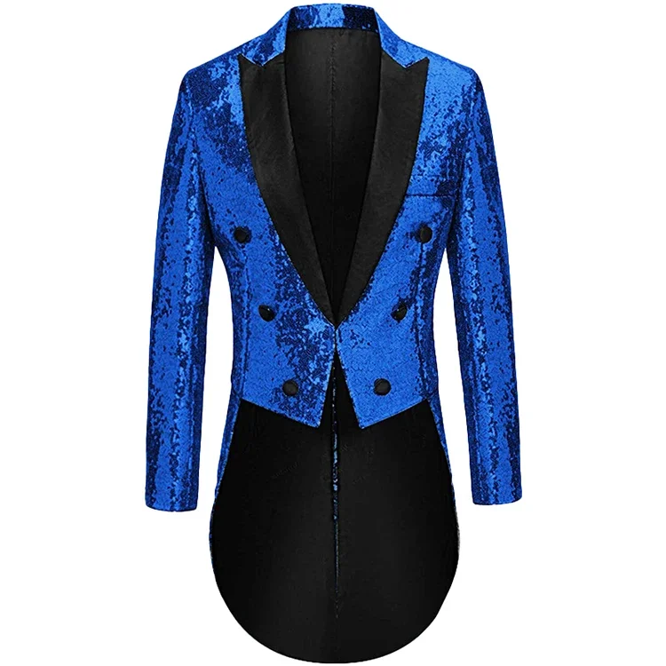 

Vintage Prince Overcoat Stand Collar Costume Banquet Blazer For Men