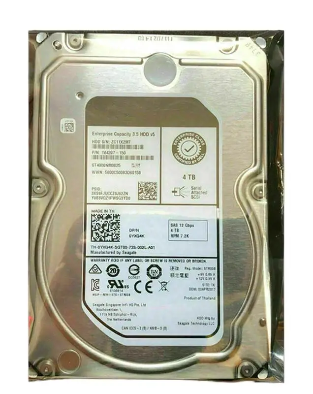 original 100% authentique 0YXG4K YXG4K ST4000NM0025 4TB 7200 RPM 128MB SAS 12Gb/s 3.5