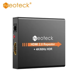 Neoteck HDMI-kompatybilny 2.0 Repeater wzmacniacz wspomagający 4K @ 60Hz YUV 4:4:4, HDR 3D HDMI-comaptible 2.0 Amp dla PC DVD Sky