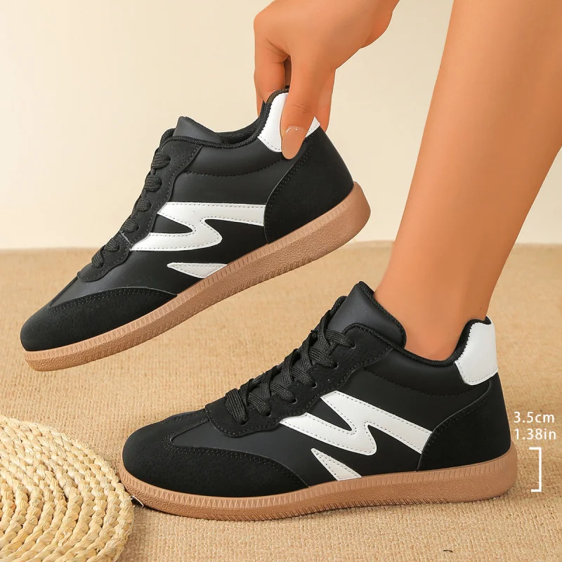 Zapatos de entrenamiento alemanes Retro de talla grande para mujer, calzado deportivo informal de alta calidad, zapatos planos con bloqueo de Color, novedad de 2025