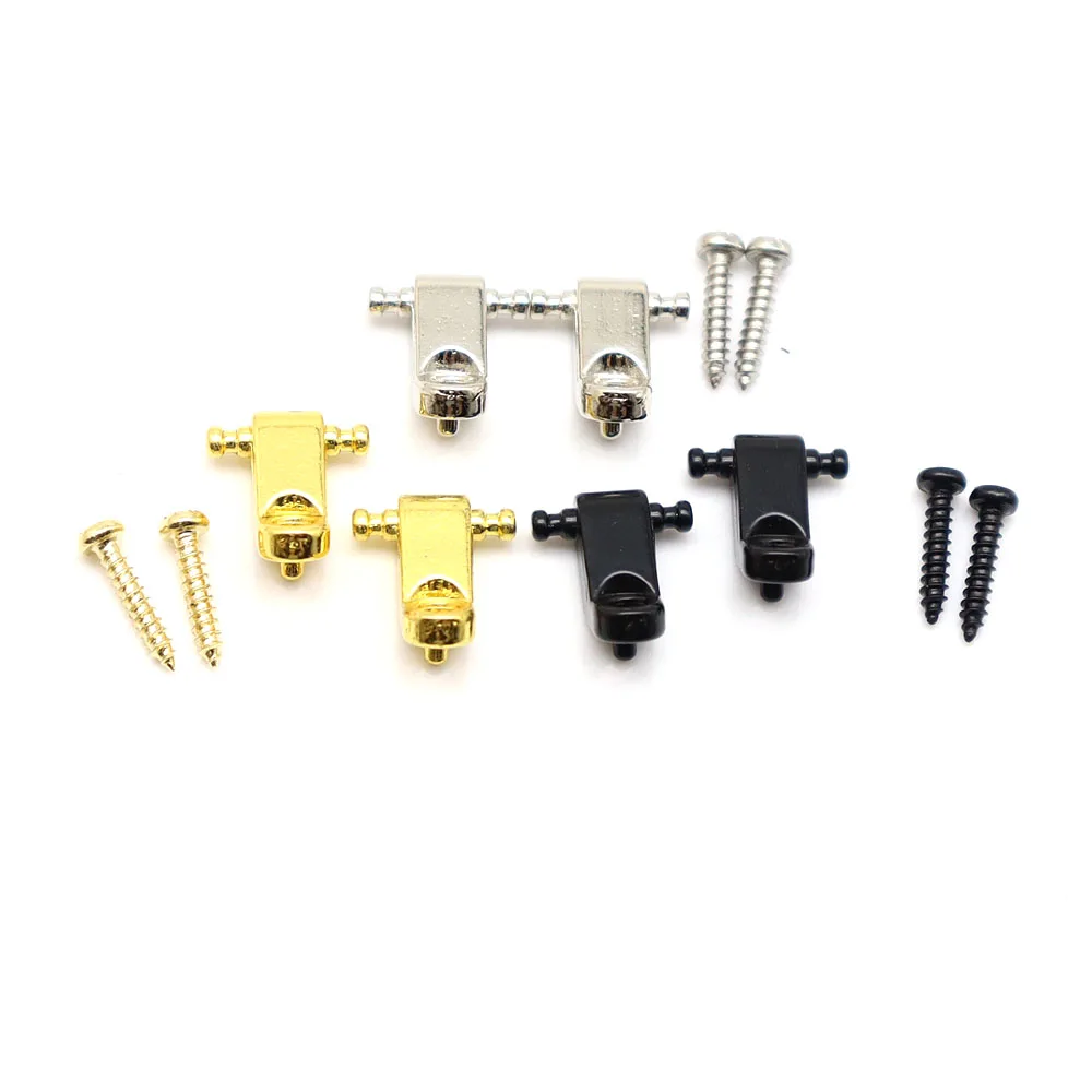 2Pcs Electric Guitar Roller String Trees Bass String Retainer Mounting Guitar Tree Guide with Screws for Electric Guitars Parts