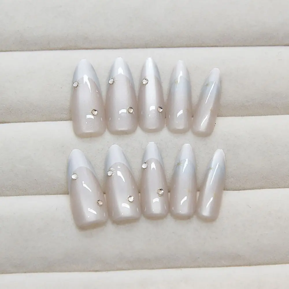 24/30 pièces épices paillettes faux ongles doré peinture à l'encre française presse sur les ongles fleur tache avec gelée autocollants conseils d'ongles