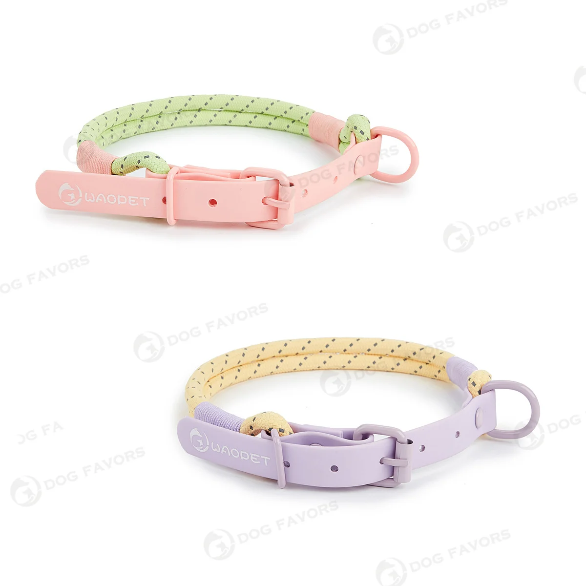 New Reflective Dog Collar Leash Set PVC Nylon Pet Collar Comfortable Dog Collar Durable Dog Leash Fashionable Colors Pet Supplie