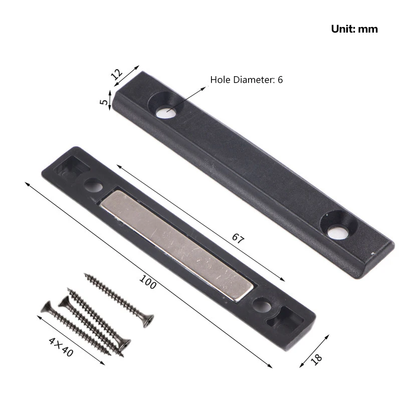Concealed Top Mounted Pivot Door Magnetic Stop Positioner Double Swing Doors Anti Collision No Groove Strong Magnet Hardware 289