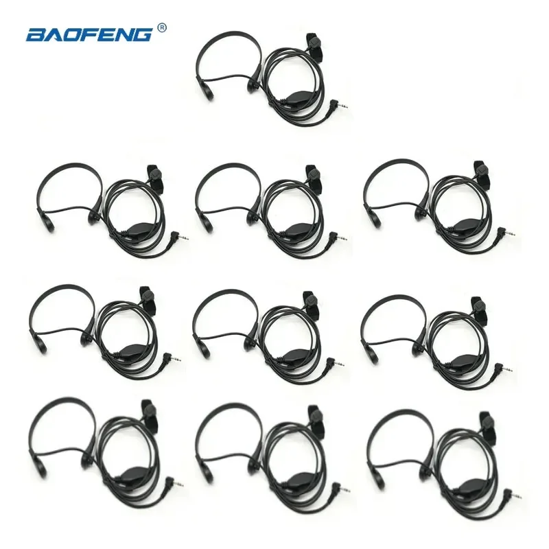 

10pcs 1Pin Throat Vibration Finger PTT Mic Air Tube Headset Microphone for Motorola MH230R T3 T4 T60 T80 Walkie-talkie accessory