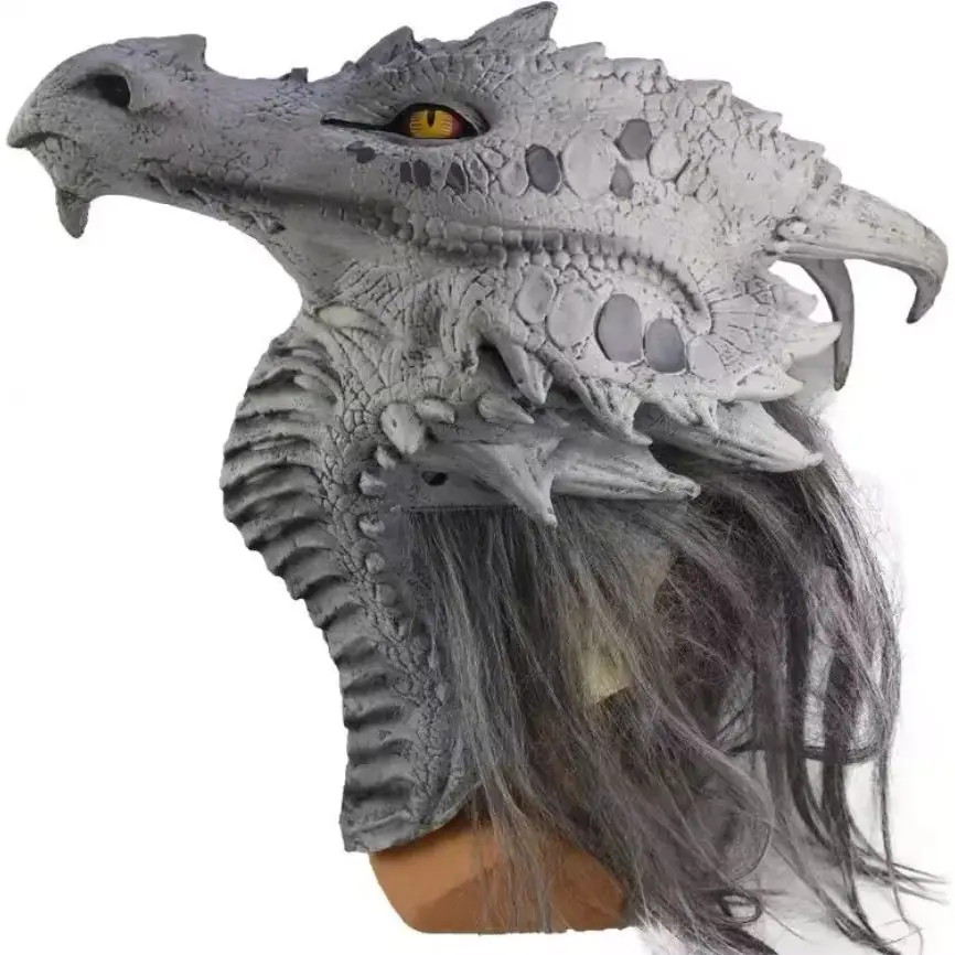 Cthulhu Dragon Head Bone Mask Headgear Dinosaur Animal Mouth Movable Gift Funny Dinosaur Skeleton Headgear