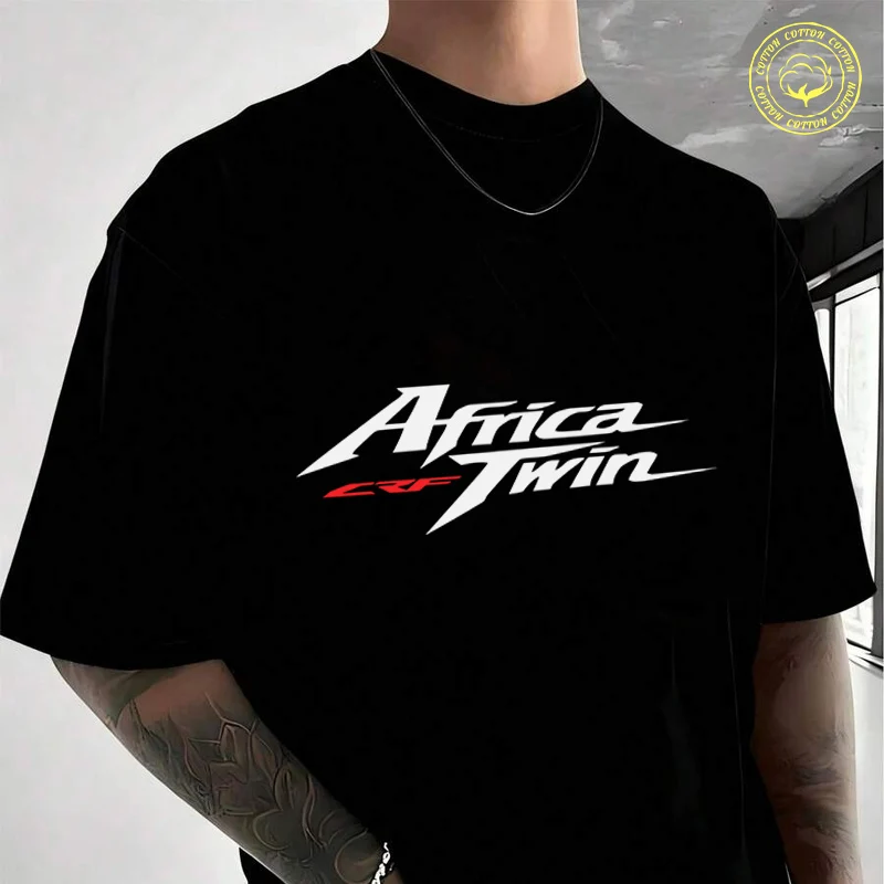 

Hon Africa Twin Crf 1000 L T-shirt Moto Male Brand Tee Men Summer T Shirts Casual High Quelity O-neck Tees