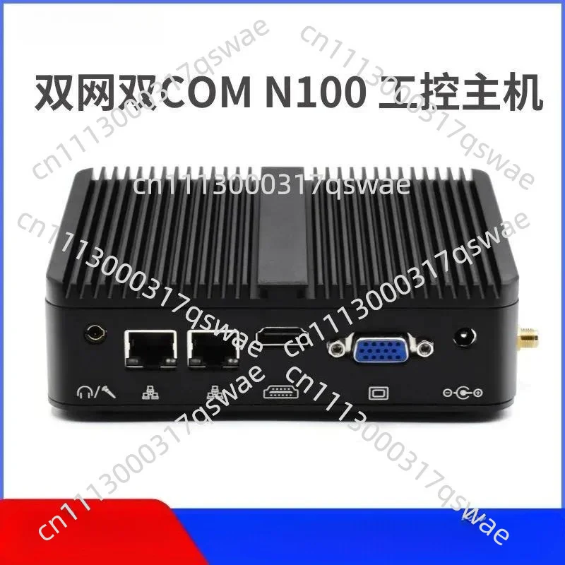 N100 mini computer, fanless industrial host, dual network, dual string, embedded soft routing industrial equipment