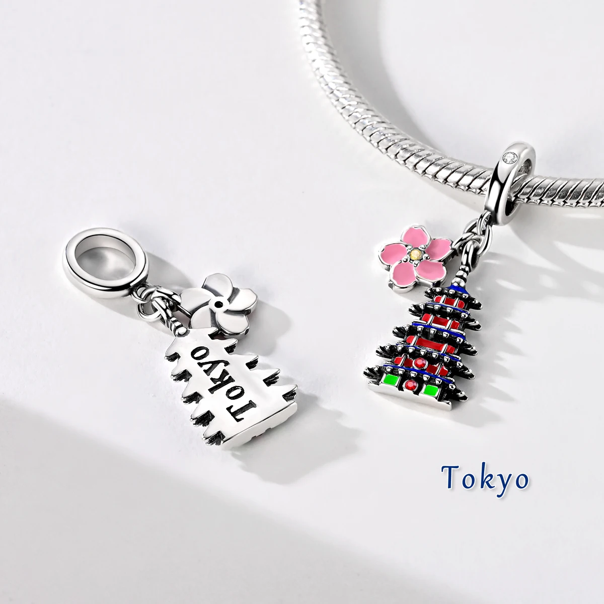 925 Sterling Silber Reise-Anhänger „Rund um die Welt“ mit Beijing, Paris, Mailand für Damen, passend für Original-Armbänder, DIY-Schmuckgeschenke – Detail 21