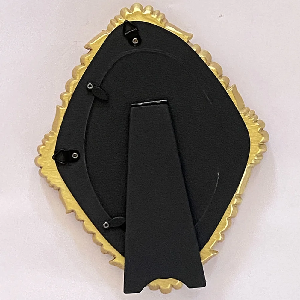 

Elegant Resin Vintage Picture Frame Decorative Photo Frame for Tabletop Desktop with Delicate Flower Carvings