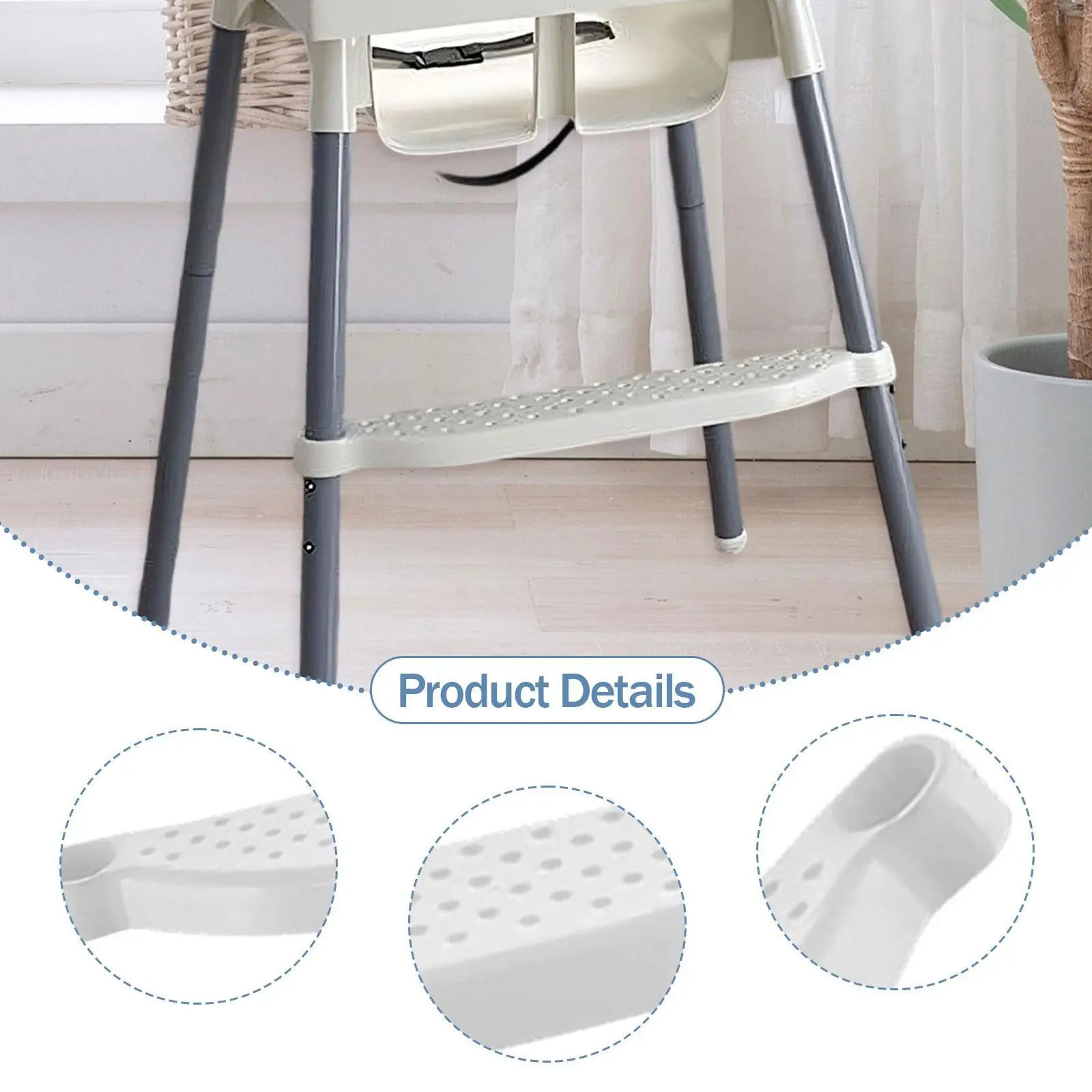 Hochstuhl-Fußstütze, praktisch, bequem, robust, für den Heimgebrauch, einfache Installation