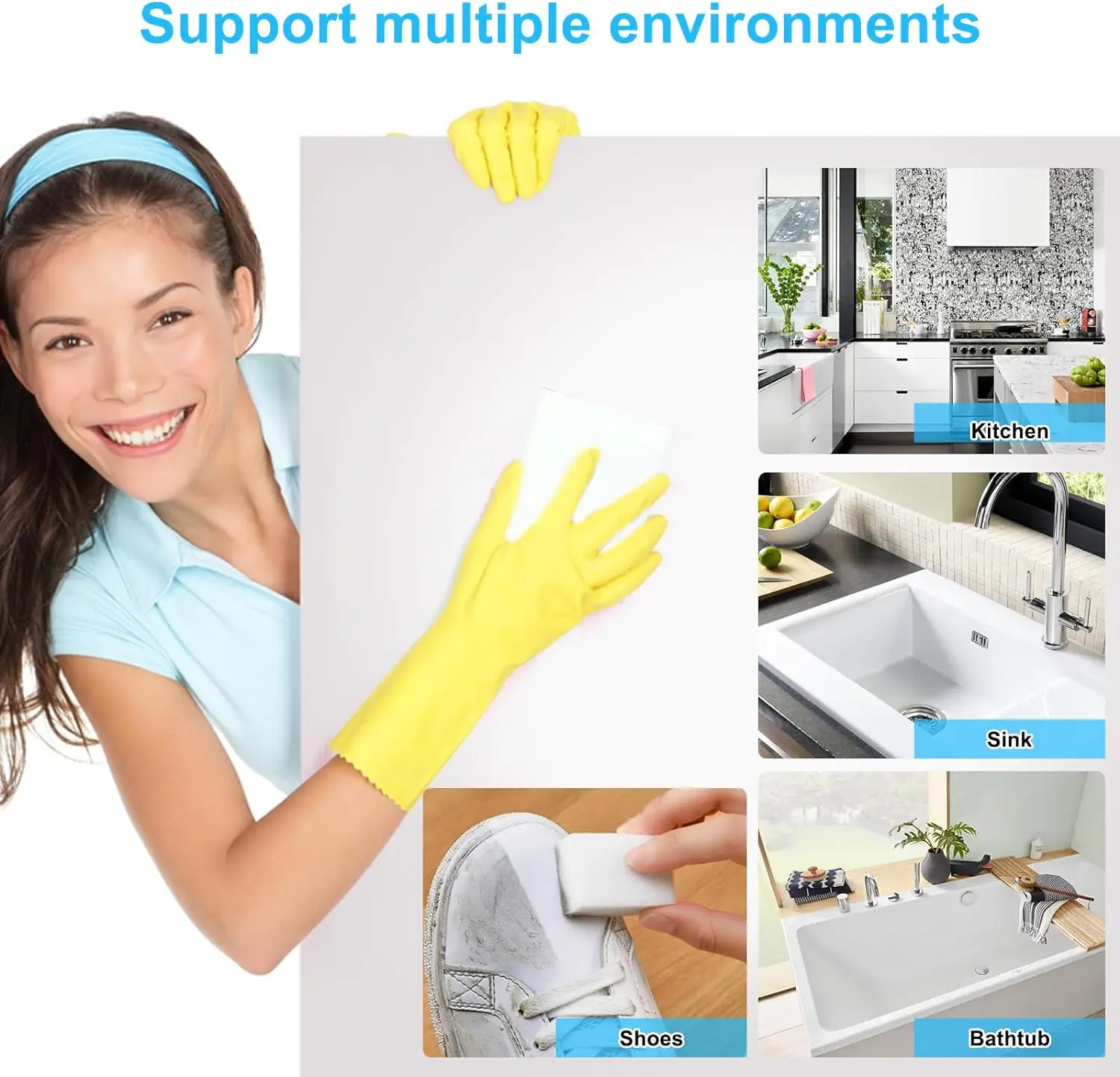 Melamine Sponge Magic Wipe Home Cleaner Cleaning Office Bathroom High Density Kitchen Tools Wholesale Miracle Items esponjas