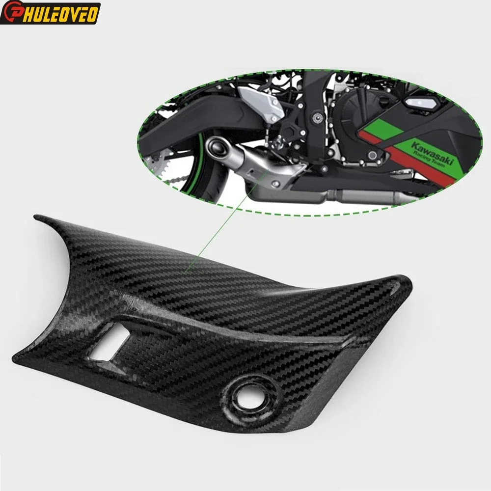 For Kawasaki ZX-25R 2020-2023 ZX-25R SE 2021-2024 Motorcycle Exhaust Muffler Real Carbon Fiber Heat Shield Cover