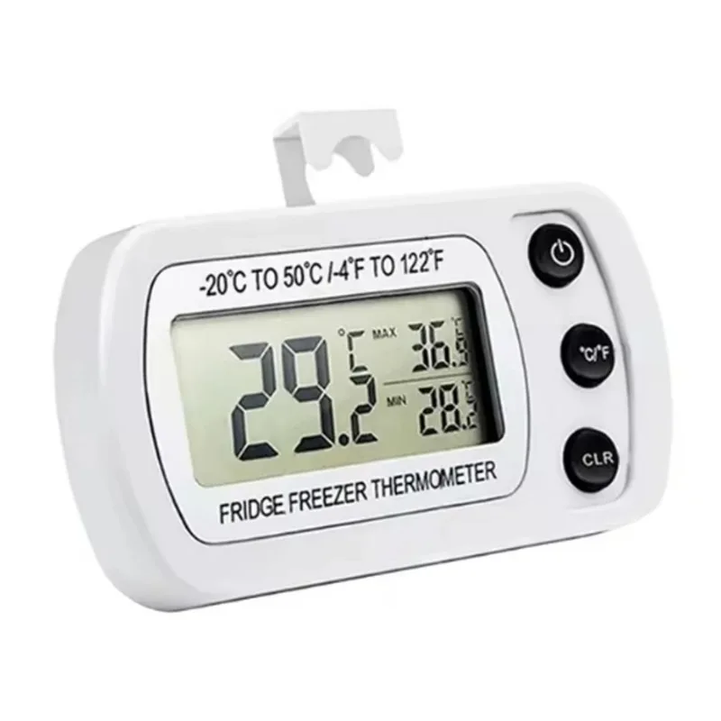 Room Thermometer Large LCD Digital Refrigerator Thermometer Waterproof Freezer Magnetic Back& Hook for Kitchen Home Restaurant