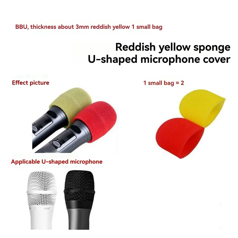 NALFI-Microphone Foam Mic Cover Sponge Studio Windscreen Protective Grill Soft Microphone Cap
