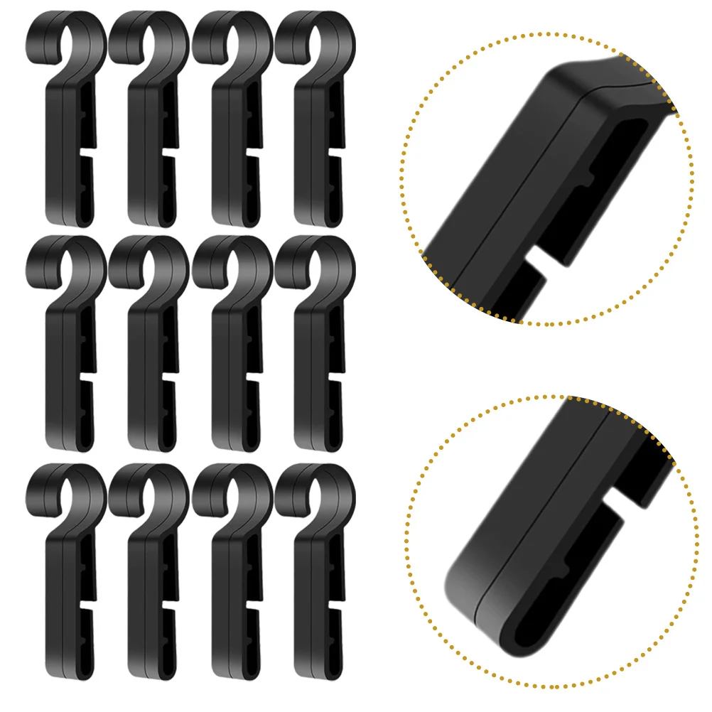 Clips para faros delanteros, hebilla para faros delanteros, ala exterior, seguridad negra, 20 unidades