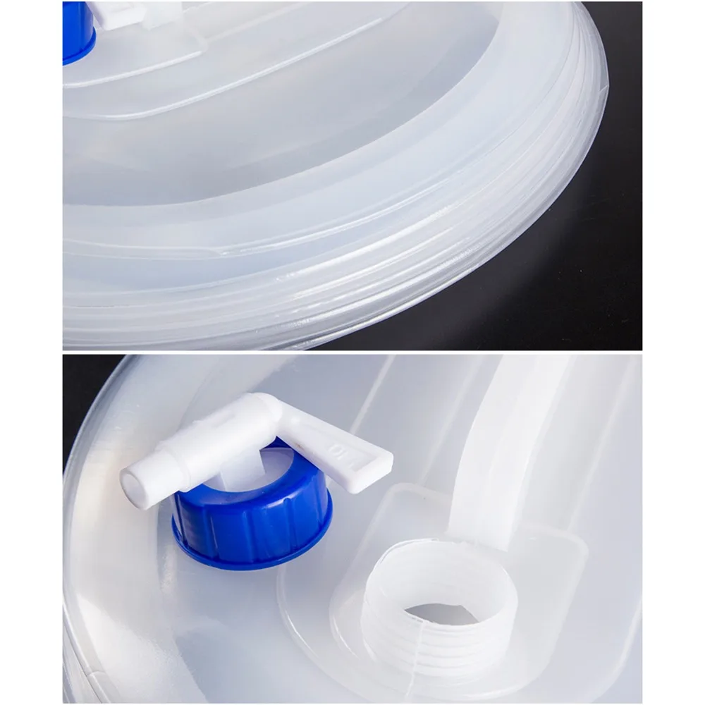 Large Capacity Folding Water Container 5L Bucket Packable Design Collapsible Water Canteen With Spigot Portable Water Storage
