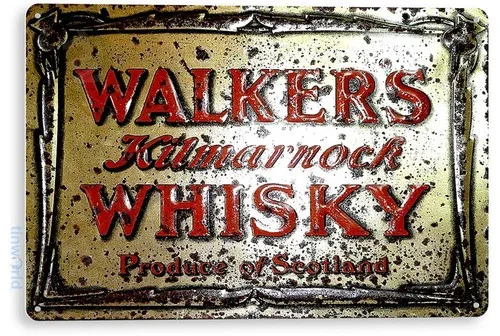 TIN SIGN Walkers Scottish Whisky Art Store Brew Beer Liquor Shop Bar Pub A703 --Tin Sign