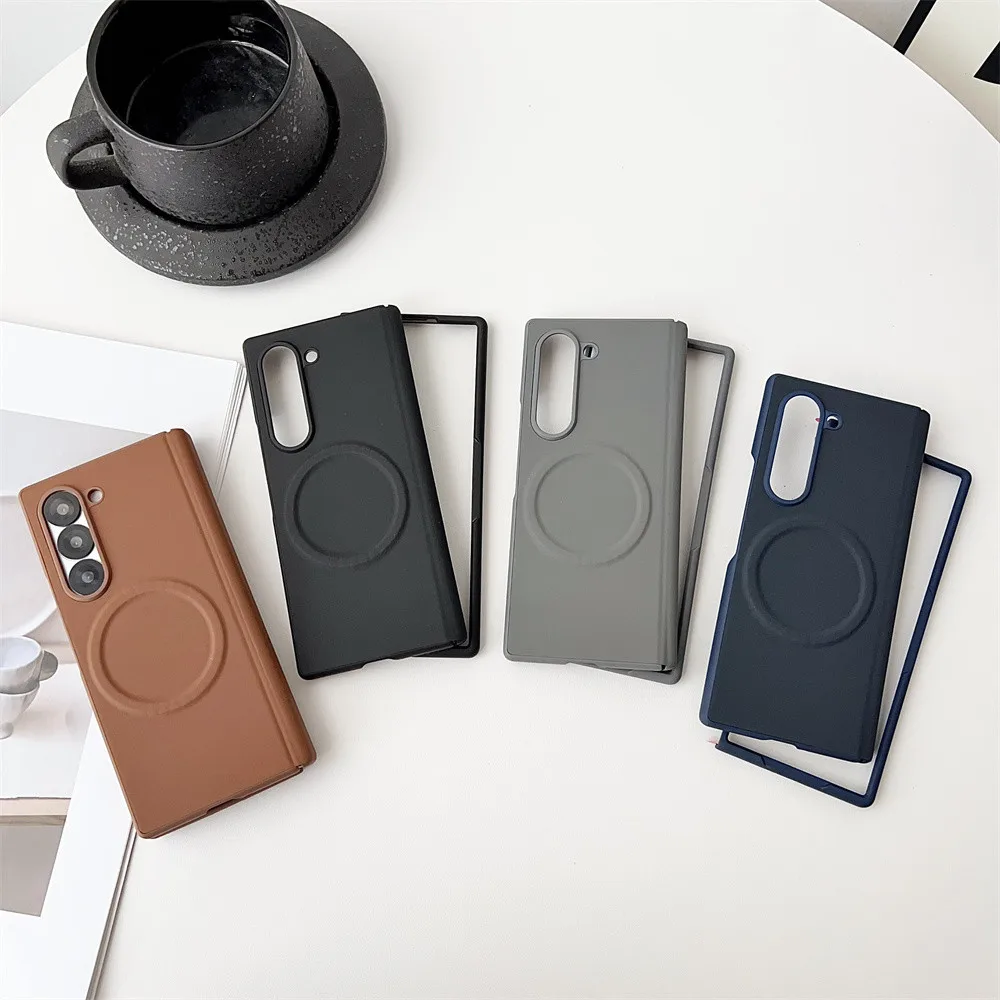 

Skin-friendly Frosted Case For Samsung Galaxy Z Fold7 Fold6 Fold5 Fold 7 6 5 5G Magnetic Full Protective Cover