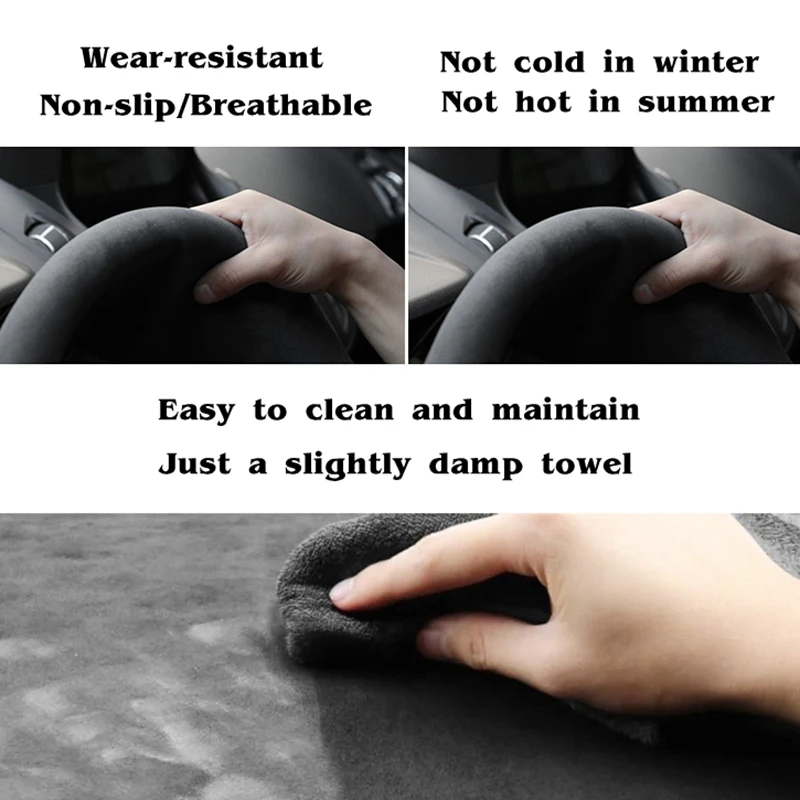 Custom Car Steering Wheel Braid Cover Soft Suede 100% Fit For Subaru Forester Impreza Legacy Exiga Auto Interior Accessories