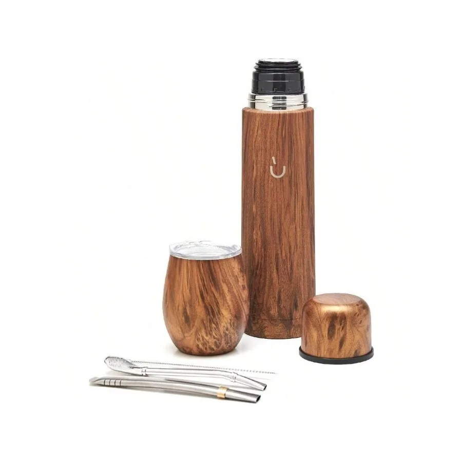 

Premium Yerba Mate Gift Set Modern Mate Gourd With Thermal Flask Bombilla And Cleaning Brush HighQuality 304 Stainless Steel Wo