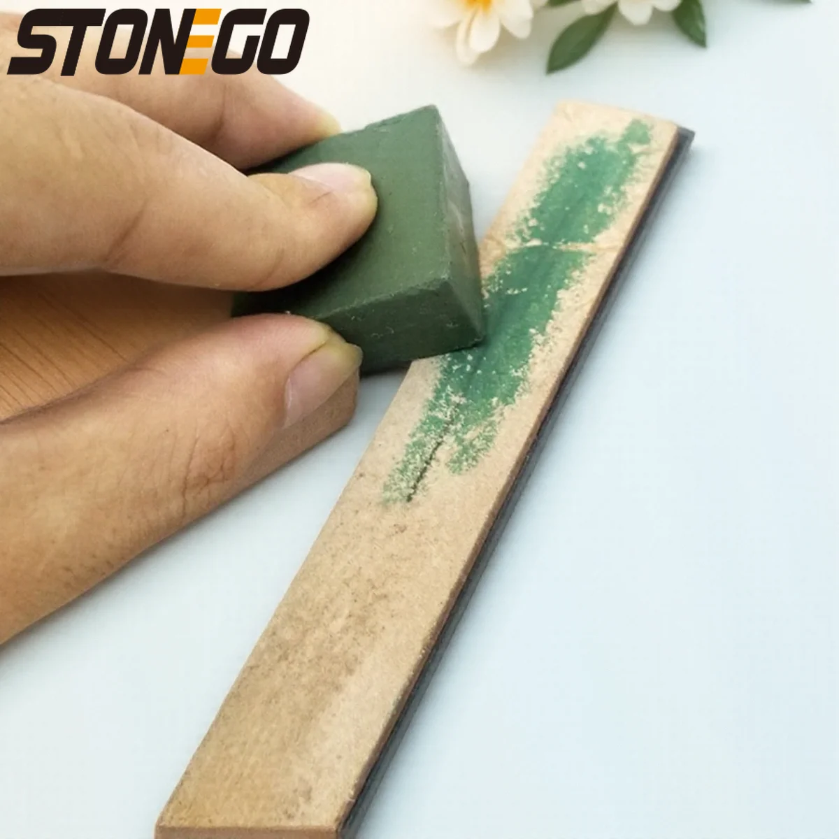 

Кожаная точилка для ножей премиум-класса с полировальной пастой, универсальный прочный шлифовальный инструмент для простого использования