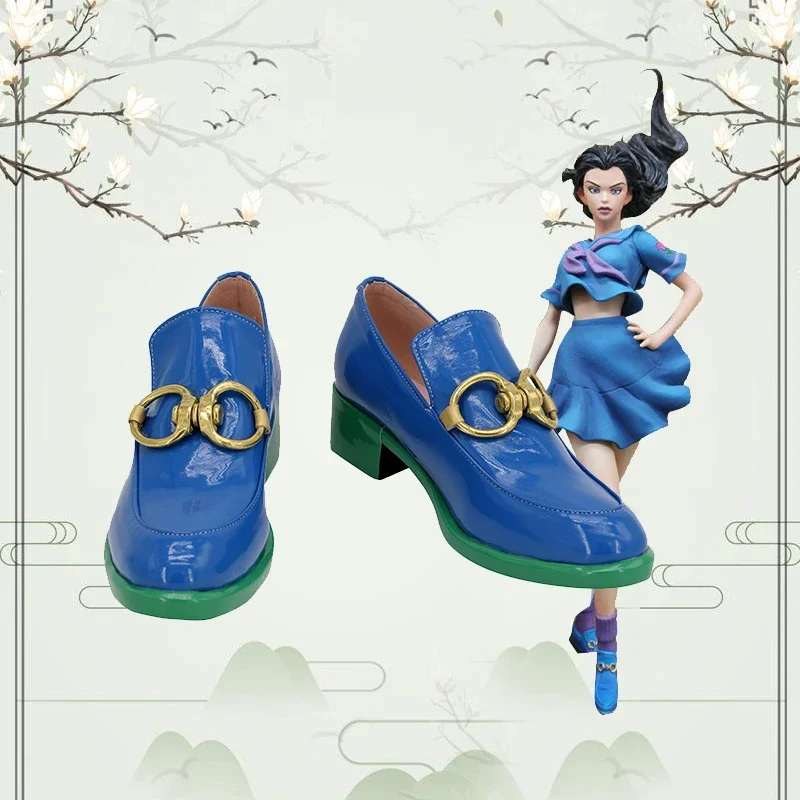 Anime JoJo's Bizarre Adventure Yamagishi Yukako Cosplay Shoes PU Leather Shoes Cosplay Prop Halloween Boot Custom Made