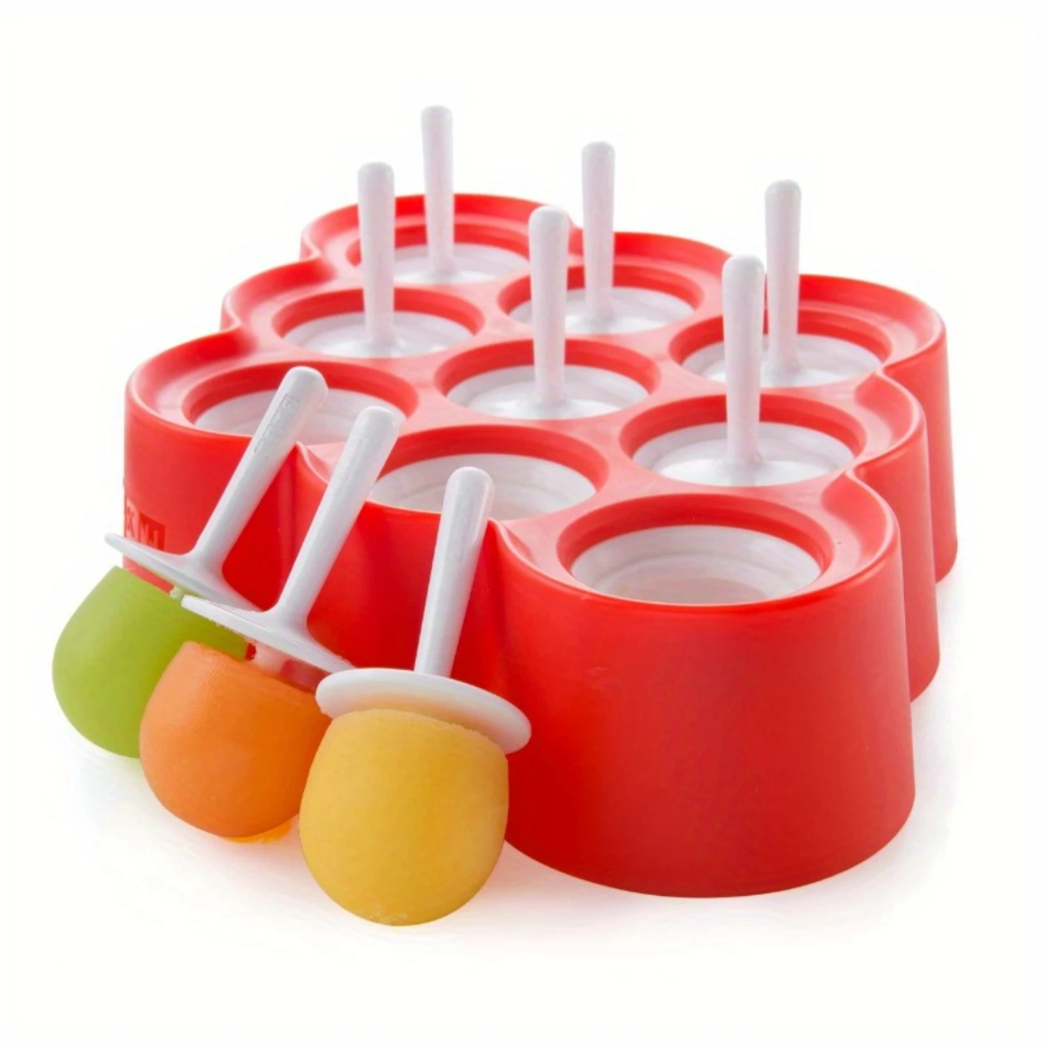 Mini  Molds  9 Silicone Popsicle Molds with Sticks and Drip Guards, Easy-Release and BPA-Free