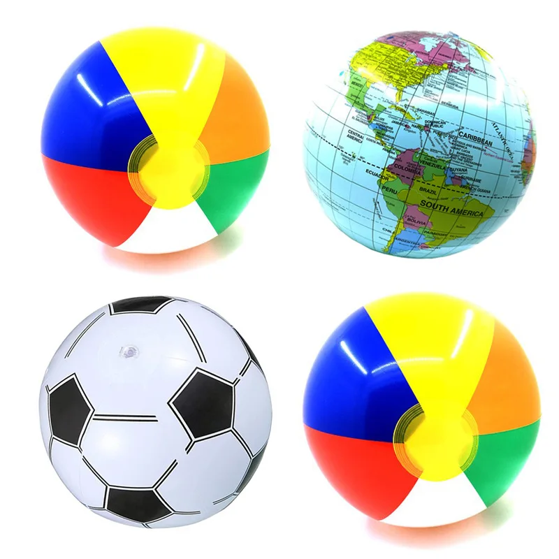 

Inflatable Beach Ball PVC Water Balloons Rainbow-Color Balls Summer Outdoor Beach Swimming Toys