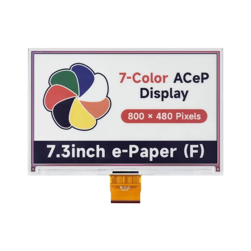 

7.3inch ACeP 7-Color e-Paper E-Ink Raw Display, 800×480 Pixels