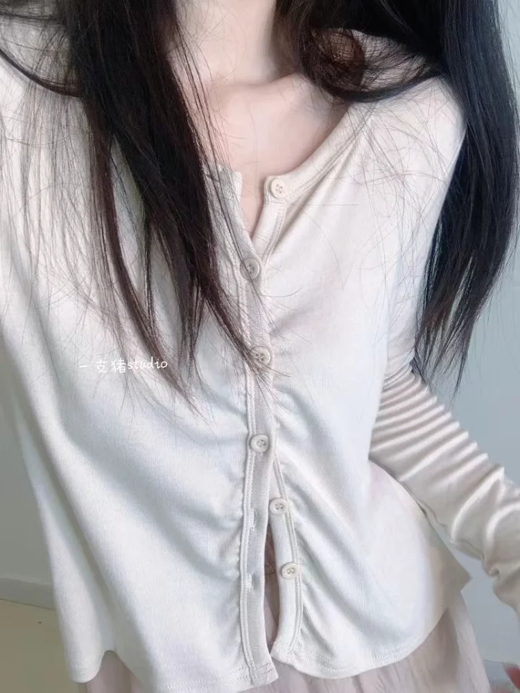 Sunscreen Sweet Elegant Long Sleeve Coat All-match Short Small Fellow Slim Korea Chic Minority Office Lady Coats