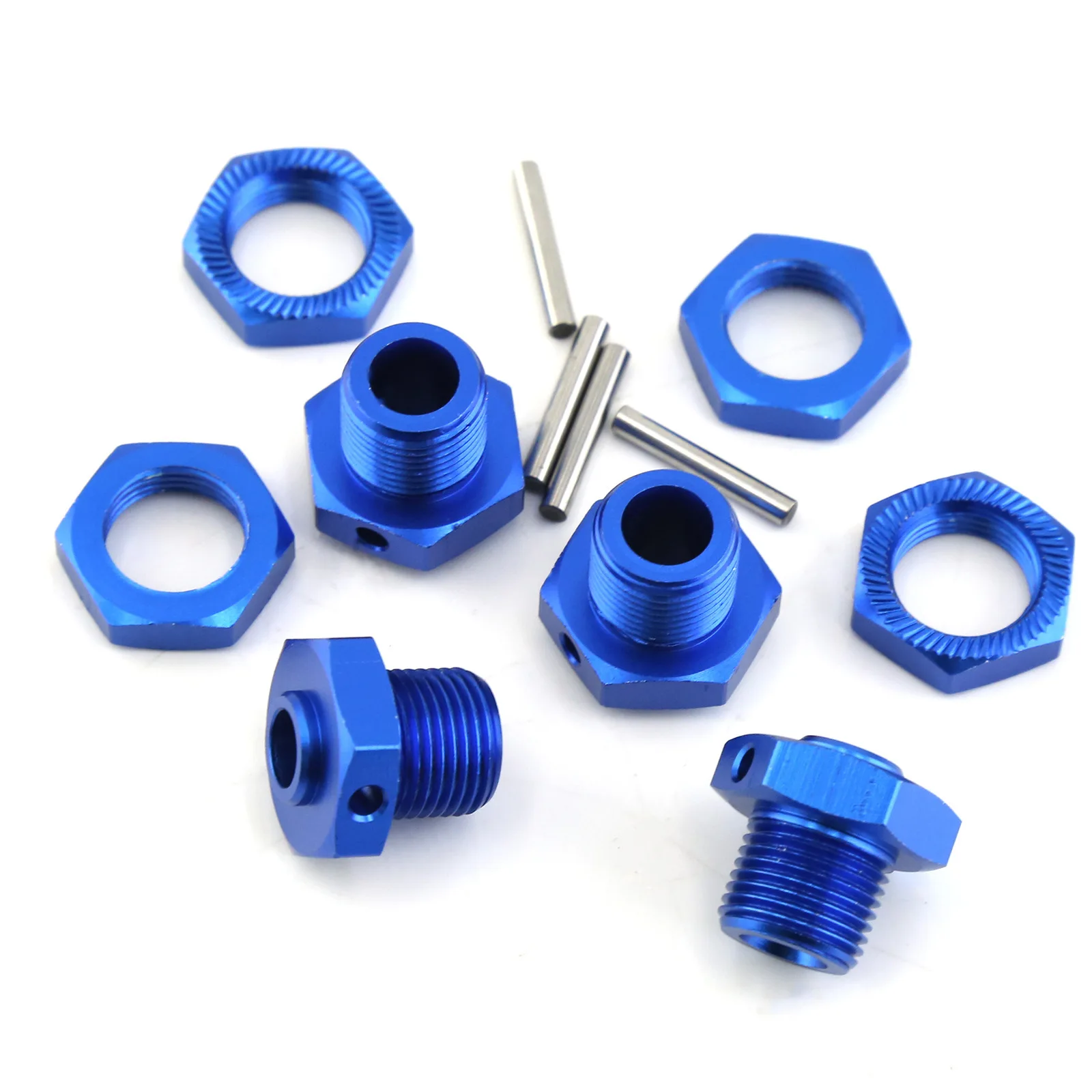 Metal 17Mm Wheel Hex Hub Adapter With Nut For Arrma 1/8 3S Typhon 1/10 Big Rock V3 RC Car Upgrade Parts Accessories Kit