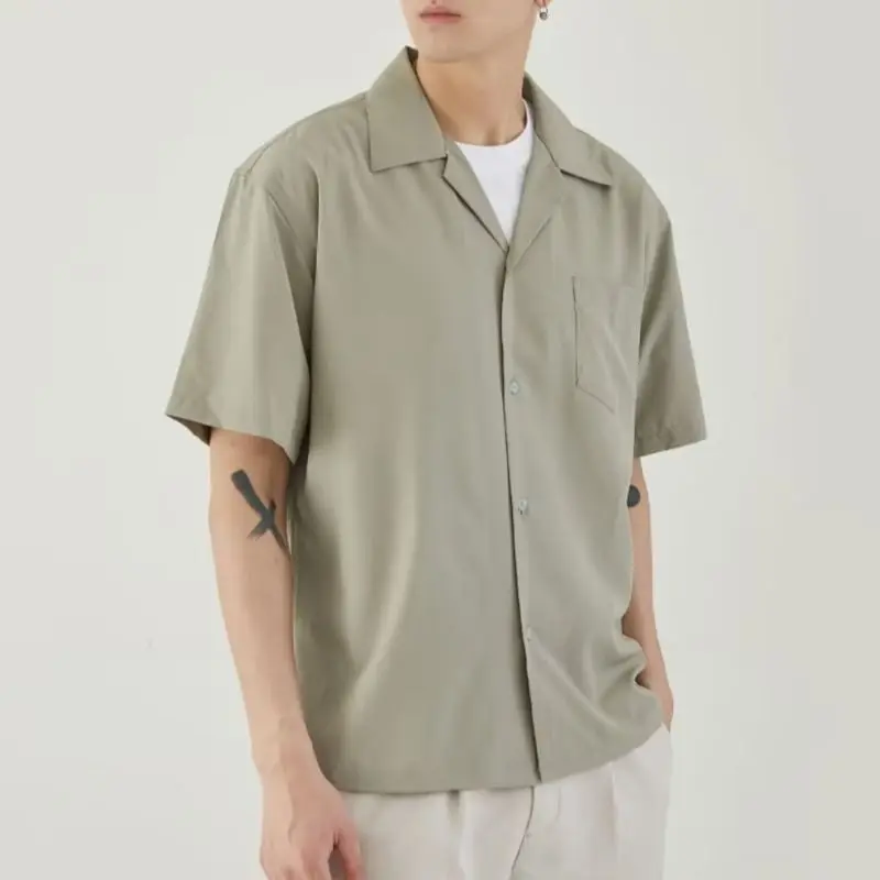 Custom Suit Summer Thin Shirt Short Sleeve Loose Men's Casual Shirt