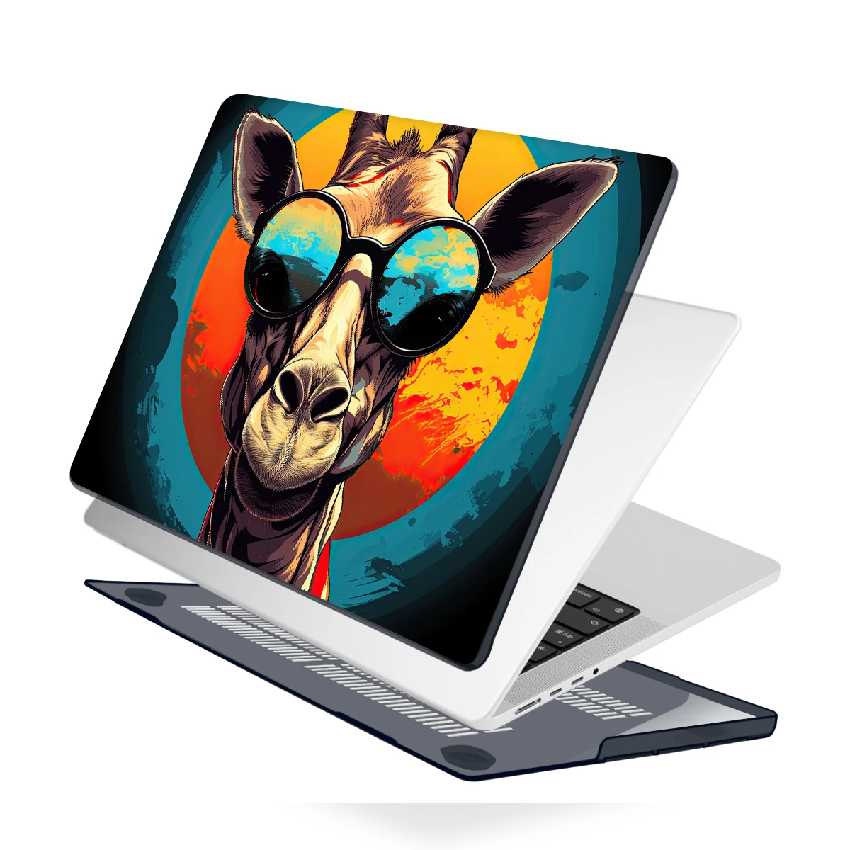 Funda rígida con estampado de jirafa para gafas de sol, para MacBook M4 Pro 14 16 M3 2023 Air Pro 13 A2338 A2337 A2681 15 pulgadas A2941 M2 Retina