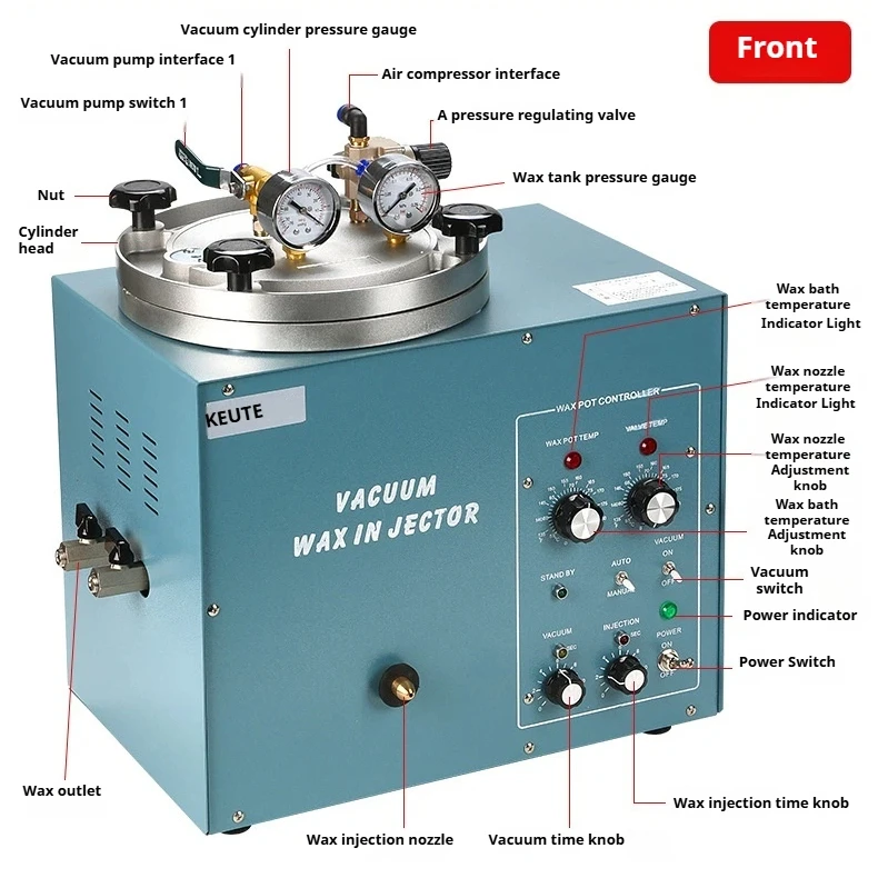 

DX-510 Vacuum wax injection machine, automatic wax mold casting, wax metal tools