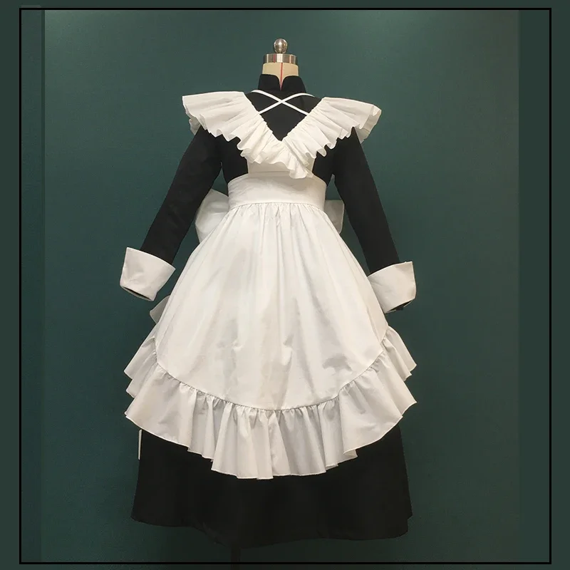 Anime non morto ragazza kill Farce hero Cosplay parrucca Costume Dark Maid Dress Gothic Halloween Holiday Cosplay Suit Unisex