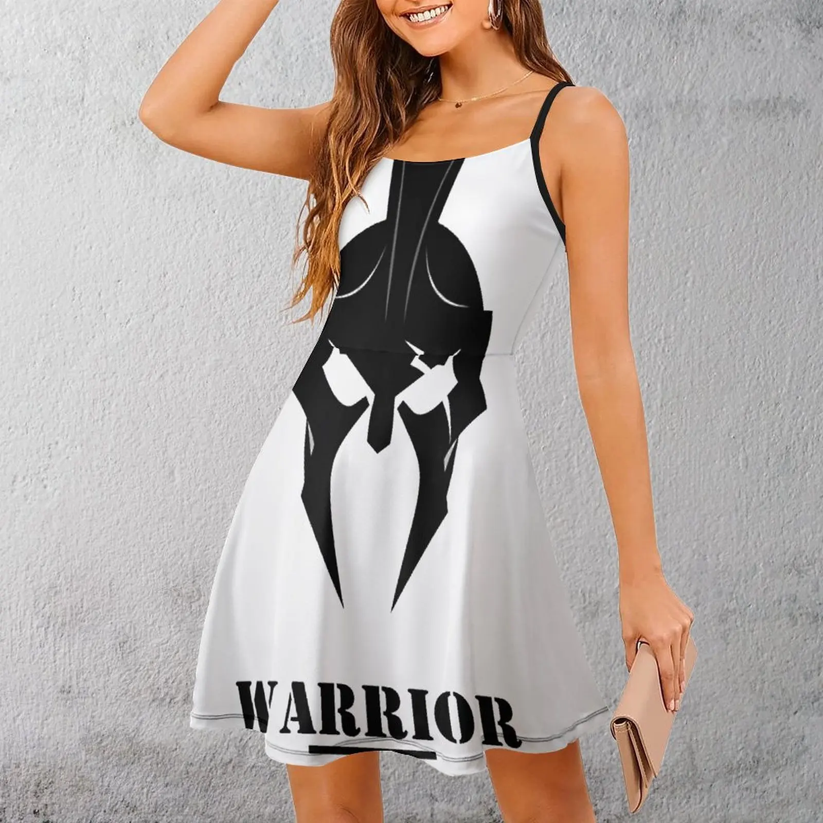 Spartan Sparta Warrior Helmet 17 Vintage Exotic women's Gown women's Sling Dress Humor Graphic party Dresses