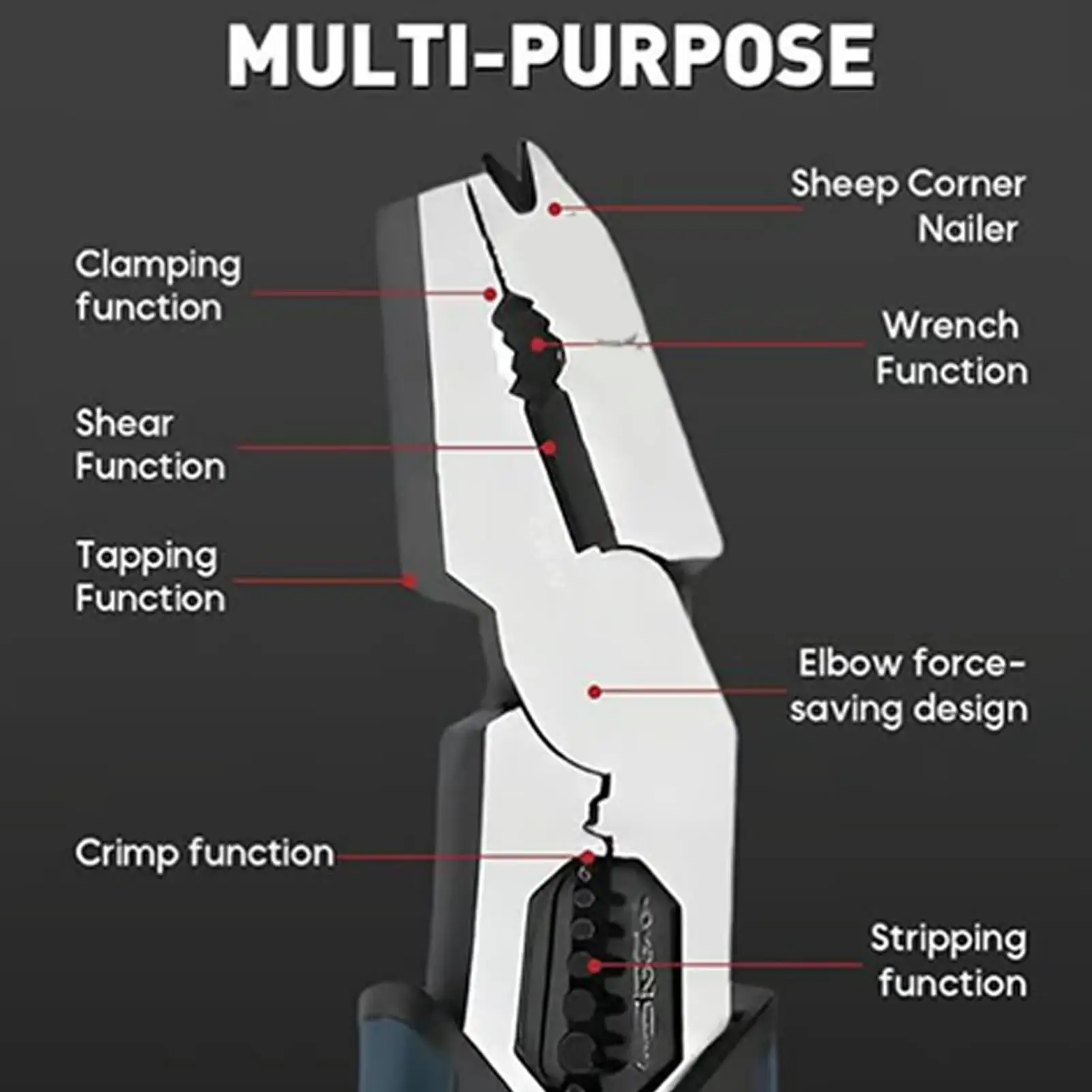 

Wire Strippers Electrical Multi-purpose Professional Scissors Electric Cable Cutter For Car Network Electricity Commercial Solar