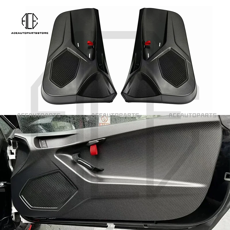 STO Style Dry Carbon Fiber Door Panels For Lamborghini Huracan Lp610 Lp580 EVO Interior Door Panel High Quality Body Kit