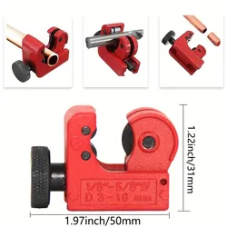 Lightweight Zinc Alloy Pipe Cutter V2 – Precision Tubing Cutter for Copper/Steel Pipes, 3-16mm & 3-22mm Capacity, Arrow Tool