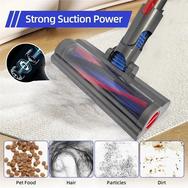 A74G-Para Dyson V7 V8 V10 V11 V15 Cabeça de acionamento direto com faróis LED para piso de madeira