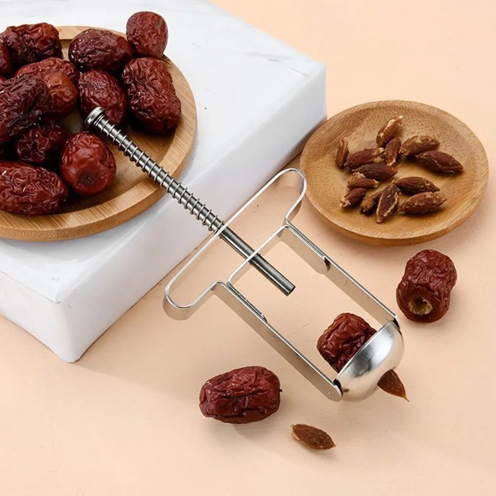 

Manual Cherry Pitter Red Date Core Pitter Metal Core Remover Safe for Kids Easy to Use and Store Kitchen Supplies