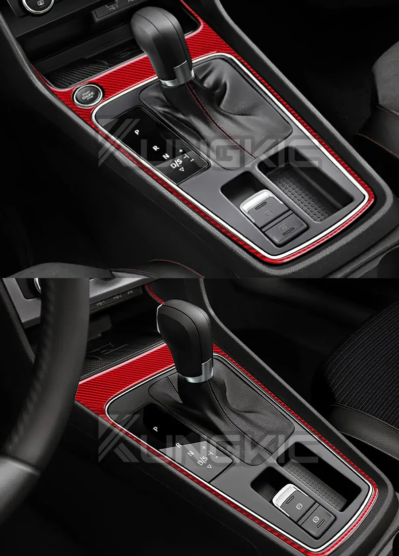 Für Seat Leon 2017 2018 2019 Echte Weiche Carbonfaser-Aufkleber LHD RHD Auto-Schalthebel-Außenrahmen-Verkleidung Innenraum-Zubehör – Detail 10